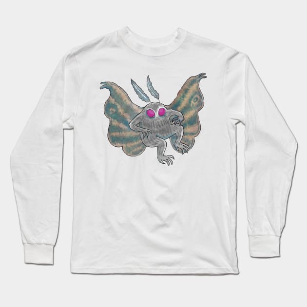 Cute Mothman Long Sleeve T-Shirt by Ballyraven